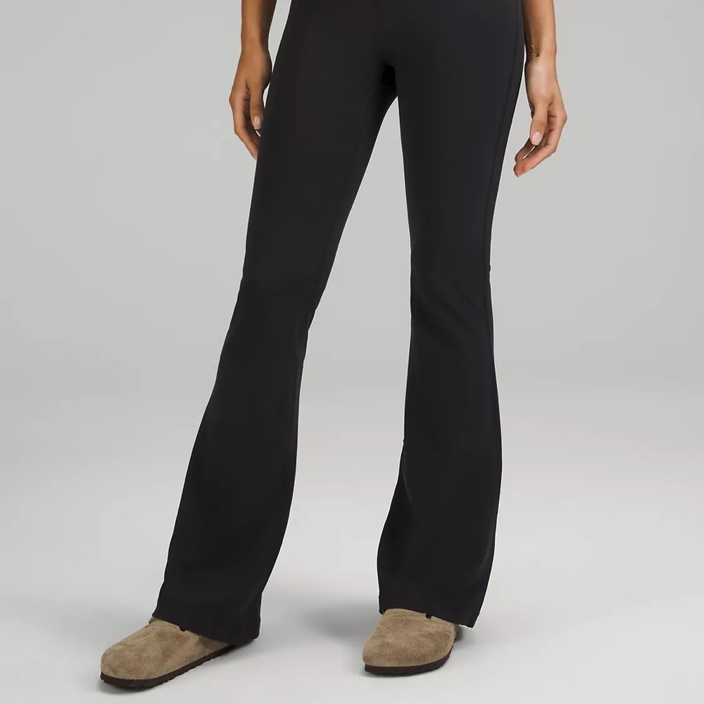 Lululemon yoga groove flare super high rise leggings, black, 6